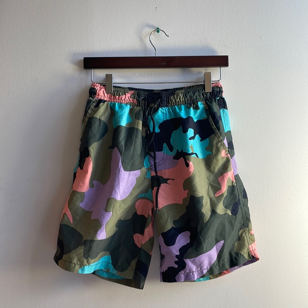 Colourful Camo Swim Trunks Forever 21 Men Size XS